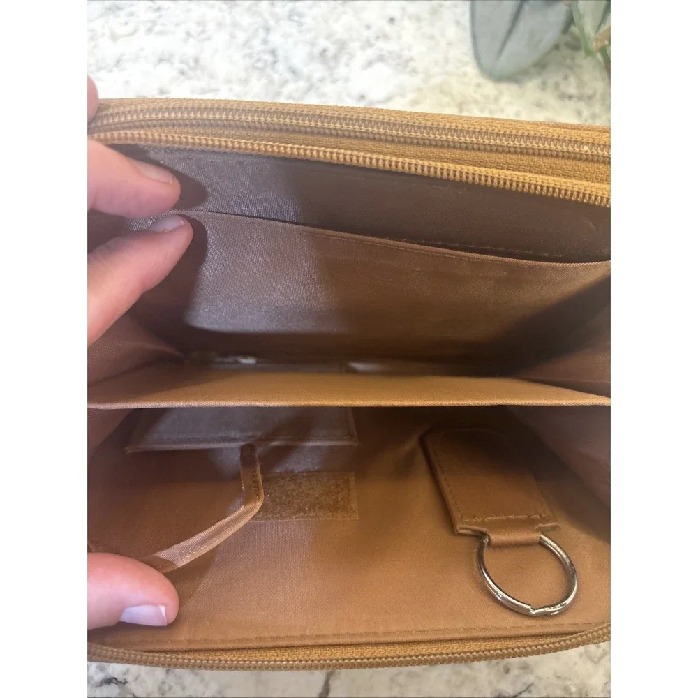 Franklin Covey? Compact Brown Leather Planner Organizer Wallet Binder READ